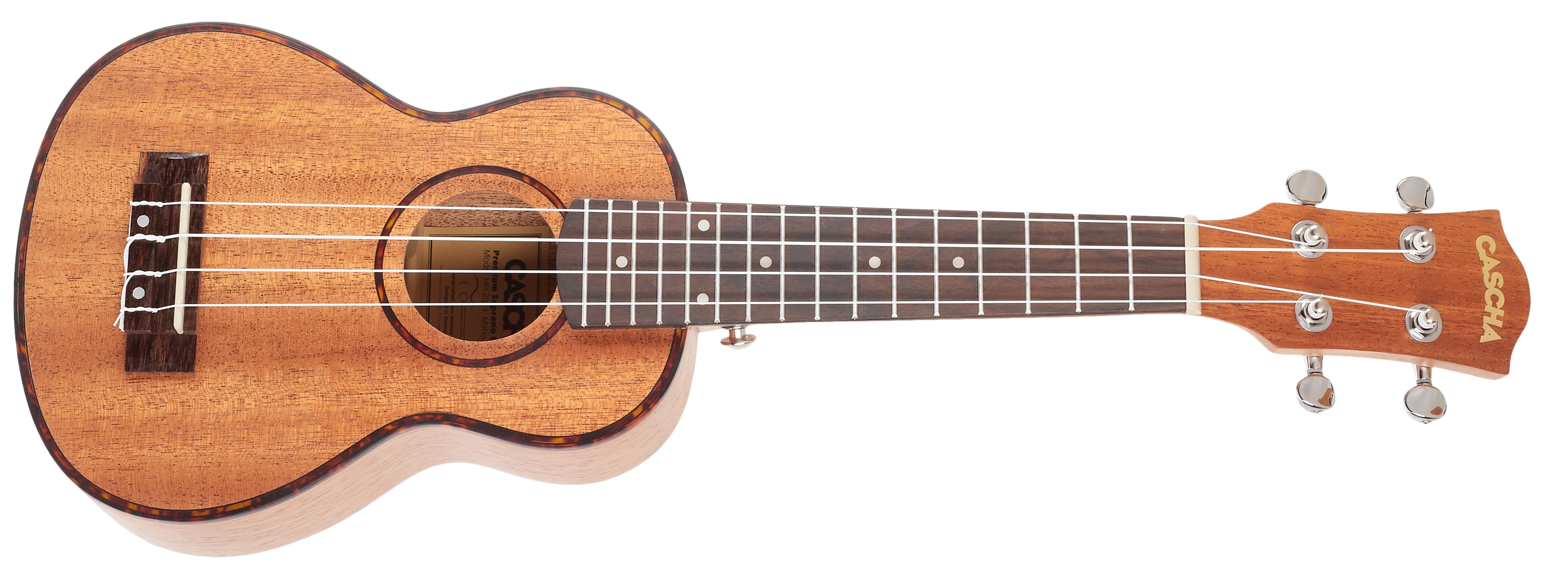 CASCHA HH 2027 CZ Soprano Mahogany Ukulele Bundle
