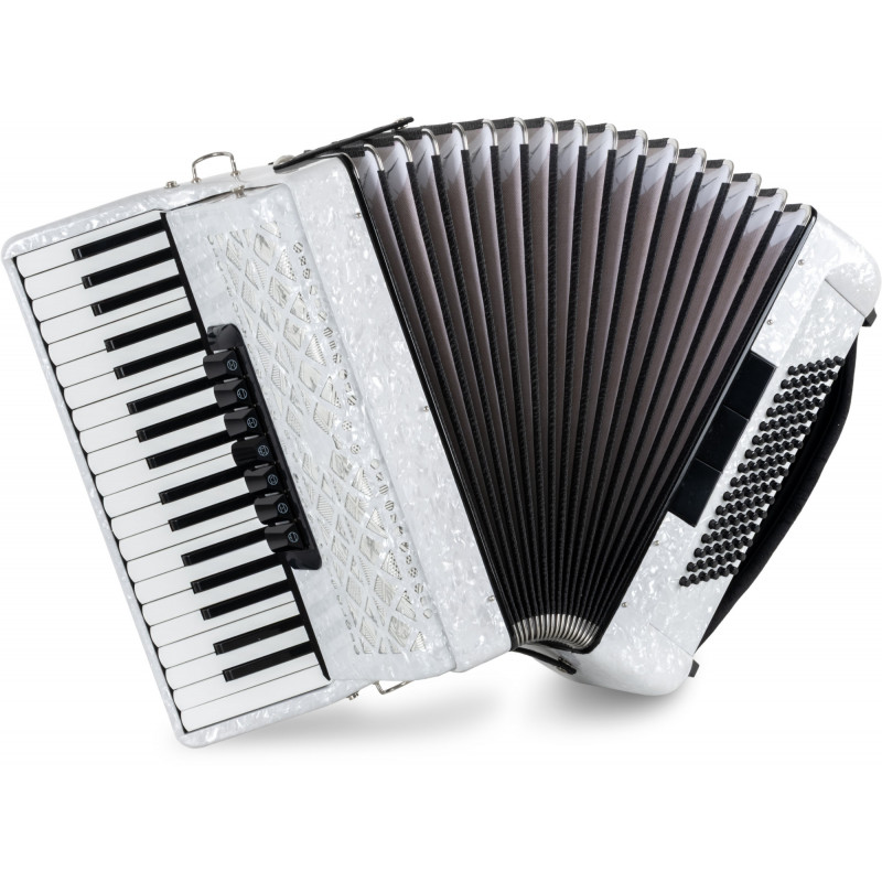 Classic Cantabile Secondo V akordeon 96 Bass bílý