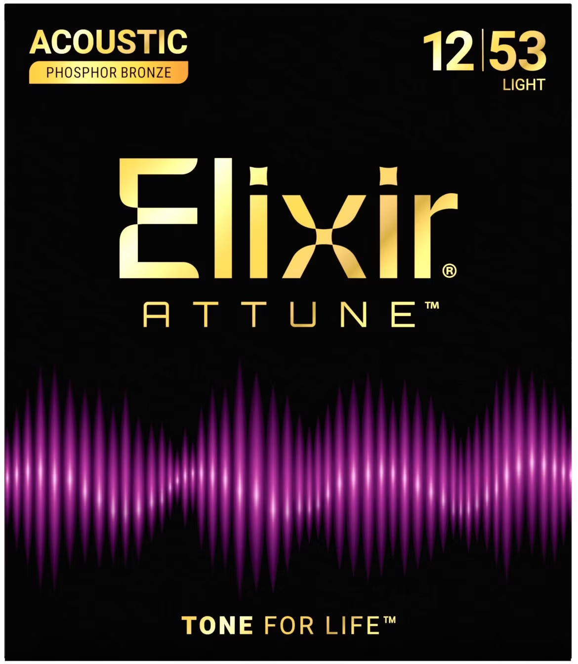 Elixir ATTUNE 21052 Acoustic Phosphore bronze 12-53