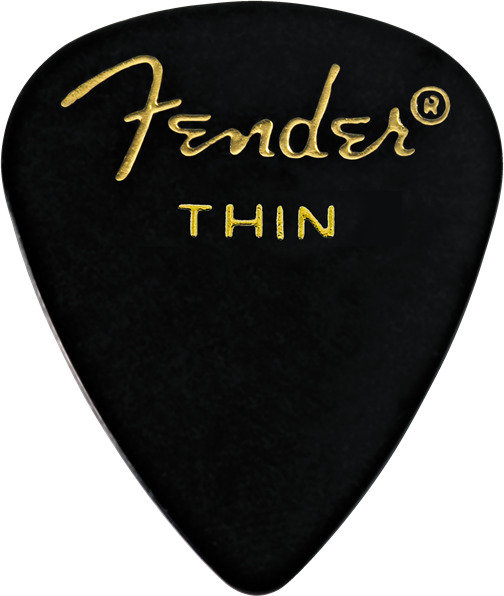 Fender 351 Classic Picks, Thin, Black