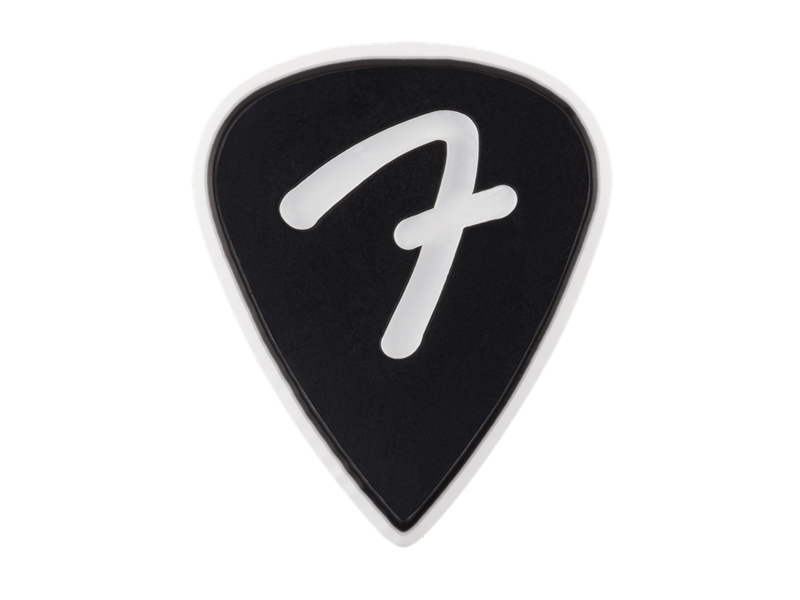 Fender F Grip 351 Picks, Black, 3 Pack