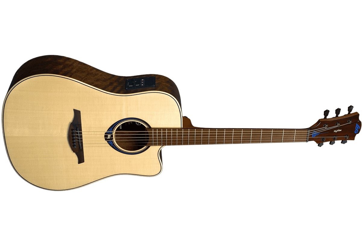 LAG Tramontane HyVibe 20 Gloss Elektroakustická kytara Dreadnought