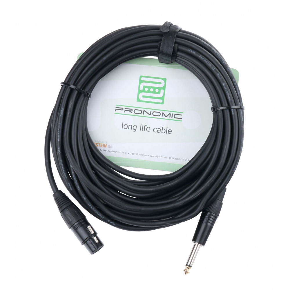 Pronomic Stage XFJ-10 mikrofonní kabel XLR/jack 10m