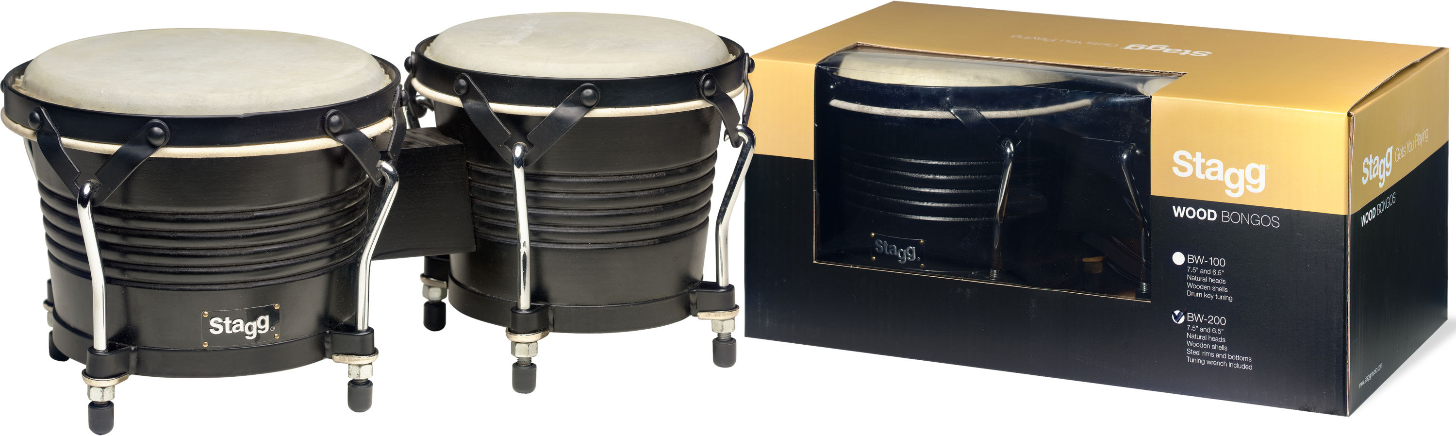 Stagg BW-200-BK, bonga Latin