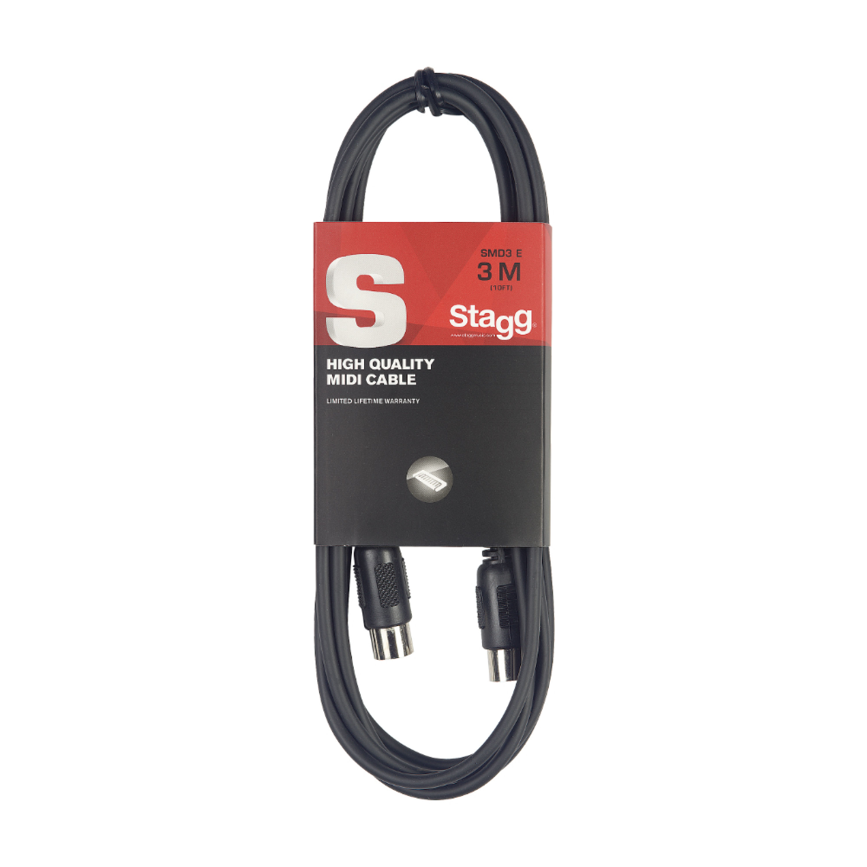 Stagg SMD2 E, kabel midi DIN/DIN, 2m