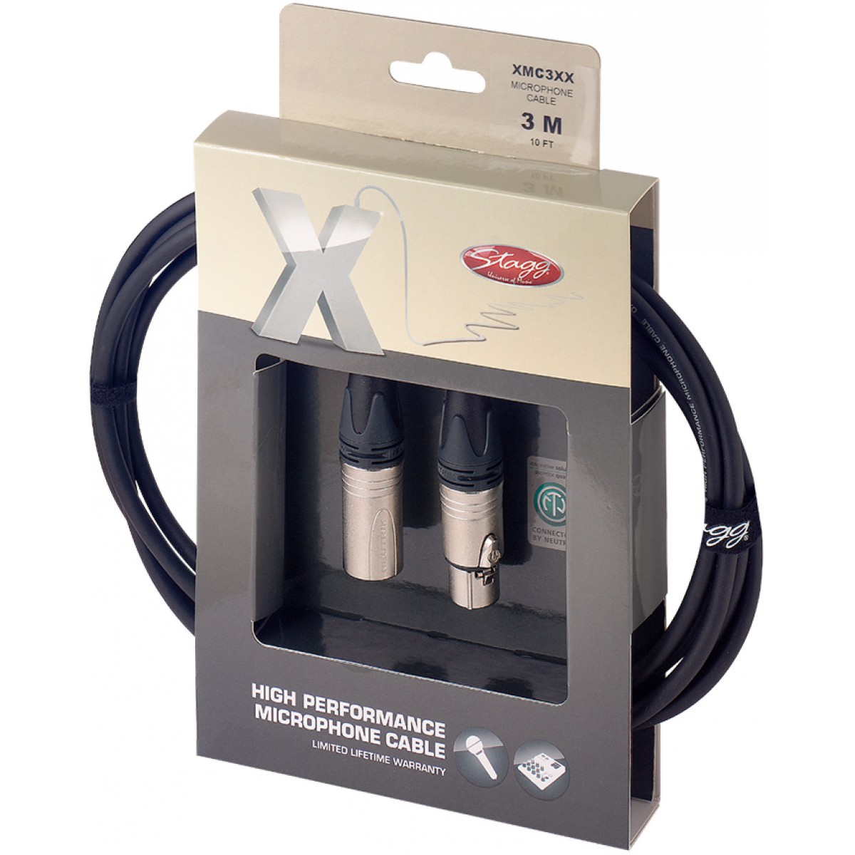 Stagg XMC3XX, kabel XLR/XLR, 3m