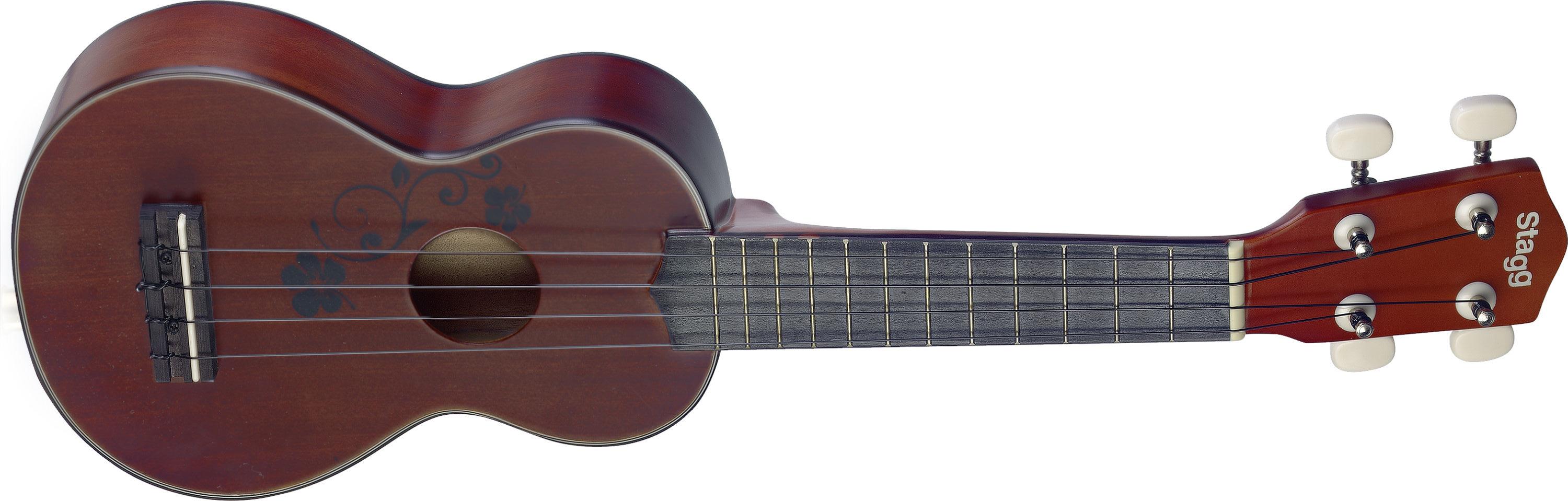 Stagg US20 Flower, sopránové ukulele s květinovým dekorem