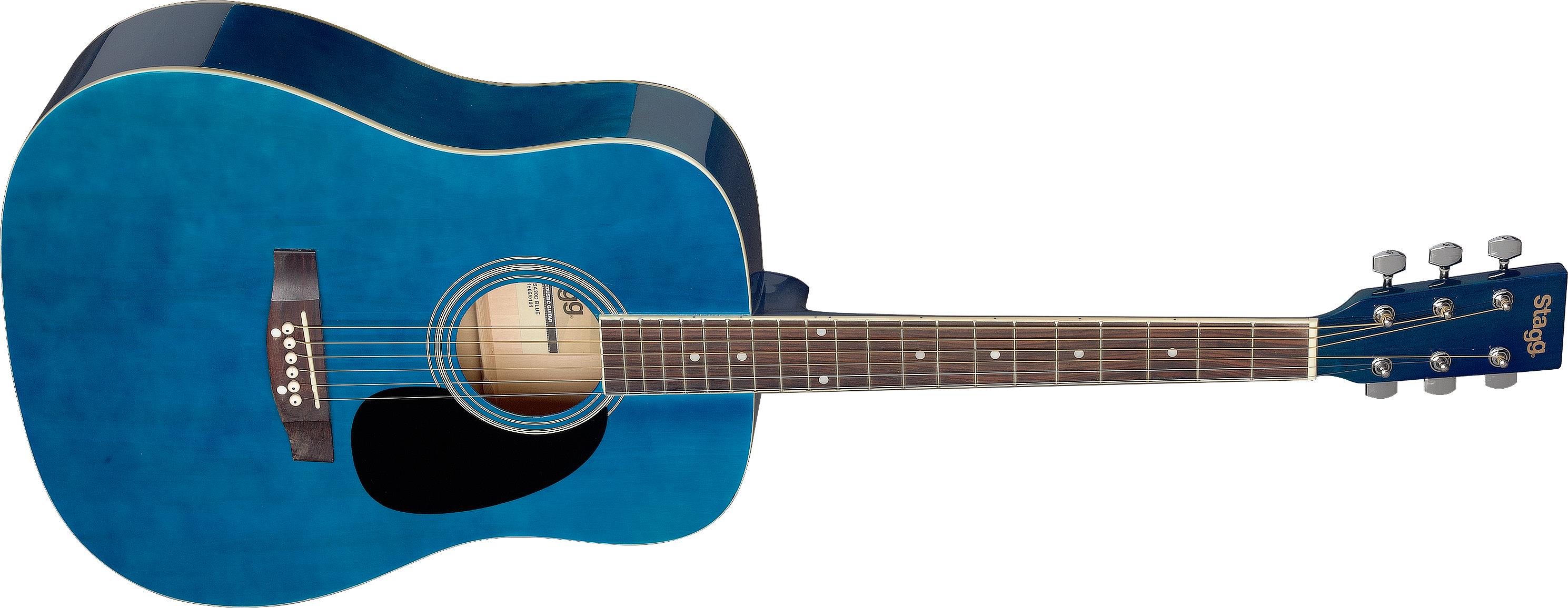 Stagg SA20D BLUE, akustická kytara typu Dreadnought