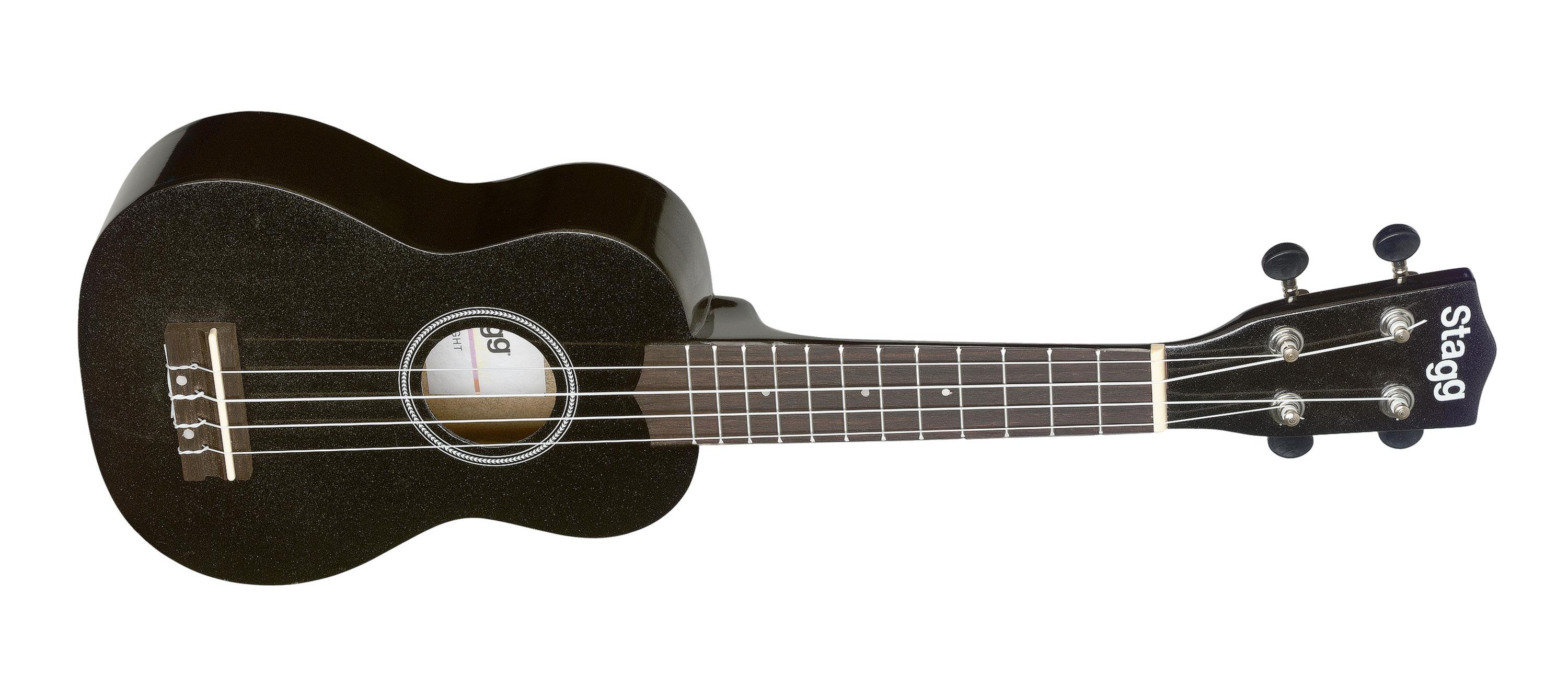 Stagg US NIGHT, sopránové ukulele, černé