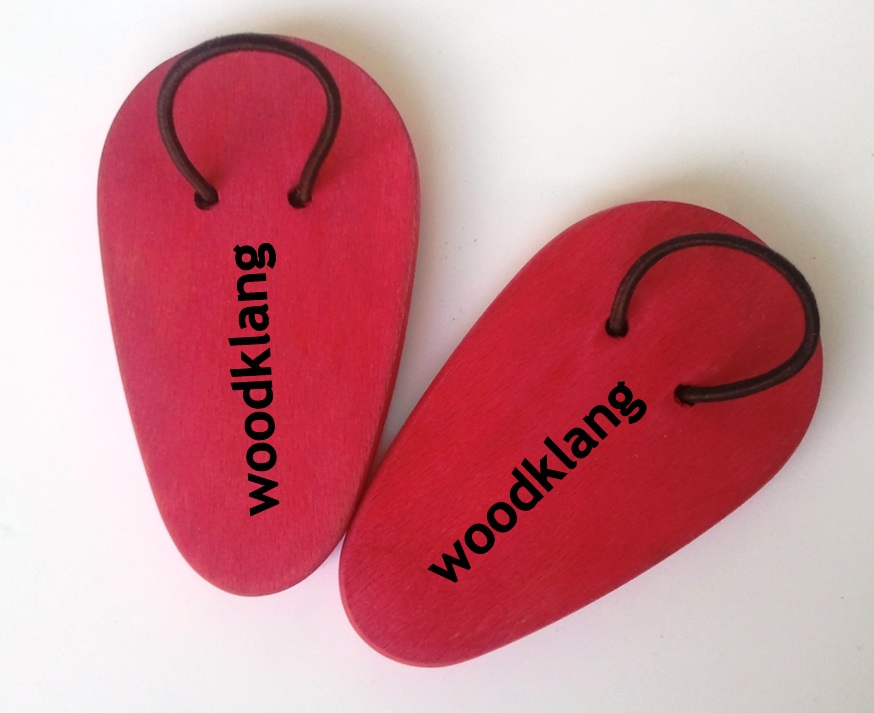Woodklang ploché kastaněty PE0330R Červená